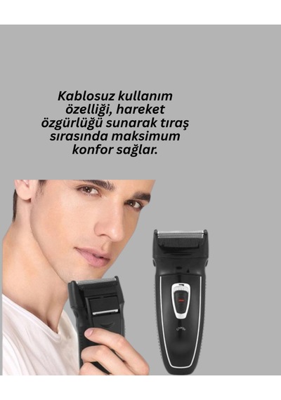 Şarj Göstergeli Yıkanabilir Erkek Tıraş Makinesi -