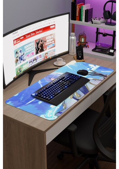 Ayato Genshin Impact Anime Gacha V3 - 90x40 Xxl Gaming Mouse Pad Fare Altlığı