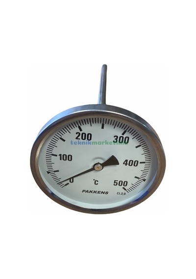 Pakkens 100 MM 500 C Derece 70 Cm Dalma Boylu Taş Fırın Termometresi