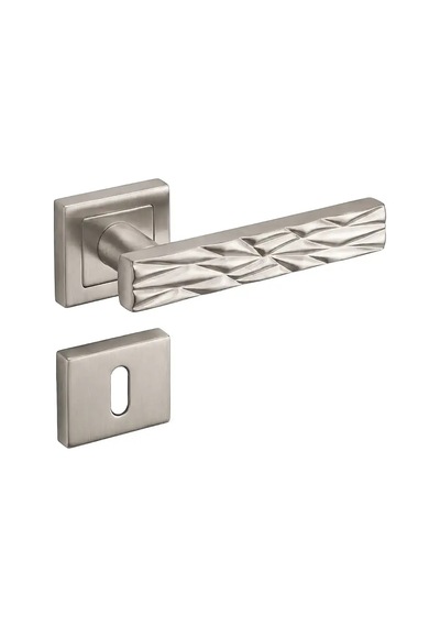 Sese 16 Modeli Rozetli Kapı Kolu Nikel Saten 200-16r-53