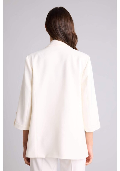 Defacto - Oversıze Basıc Blazer Ceket C3215AX26SM Beyaz