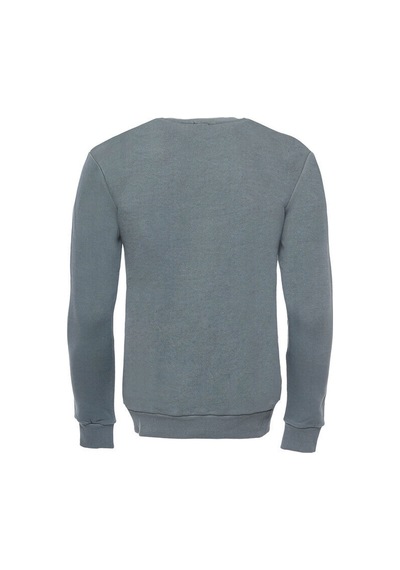 Wessi Haki Desensiz Bisiklet Yaka Sweatshirt Haki