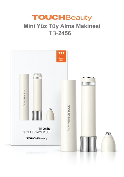 Touchbeauty Tb2456 Çift Başlıklı, Mini Yüz Tüy Alma Makinesi Pilli, Temizleme Fırçası, Seyahat Boy, Kablosuz Kullanım