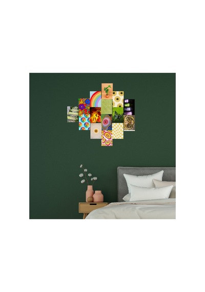 A5 Colorful Soft Poster Duvar Kağıdı Seti Renkli Estetik Duvar Kolajı Oda Süsleme Afiş Seti