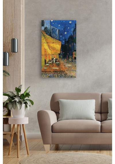 Doğal Taş Tablo - Van Gogh Eseri Tablo - Duvar Dekoru 30x50cm