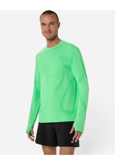 Asics Road Seamless Ls Top Erkek Yeşil Uzun Kollu Tshirt 2011d356-301