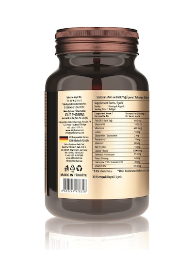 Validus Lutein 10 Mg Zeaxanthin 2 Mg Omega-3 30 Softjel