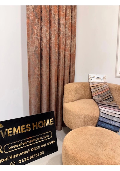 Nivemeshome Pera V-5305 1/3 Sık Pileli Fon Perde Apm Çok Renkli