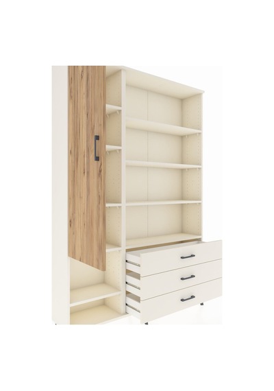 Arges Dolap 9 Raflı 3 Çekmeceli Tek Kapaklı 132x30x195 Aytaş... Aytaşı