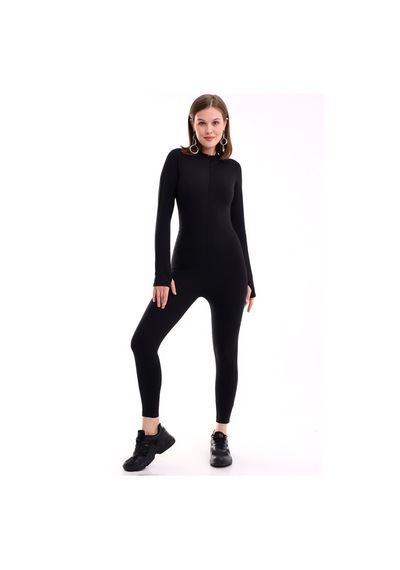 Winmoda34 Kadın Dalgıç Polarlı Likralı Spor Günlük Tulum Önden Fermuar Detaylı Uzun Kol Parmak Geçmeli Model Siyah Winmoda34 Kadın Dalgıç Polarlı Likralı Spor Günlük Tulum Önden Fermuar Detaylı Uzun Kol Parmak Geçmeli Model Siyah