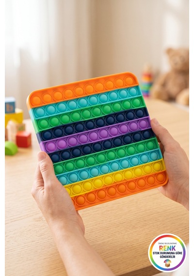 Pop It Duyusal Zeka Oyuncağı Çarpım Tablosu Kabarcık Patlatma Stres Rahatlatıcı Kare 20x20 Cm
