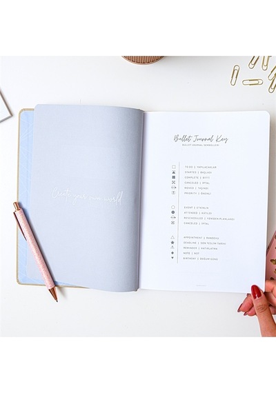 17x24 Keten Noktalı Bullet Journal Defter Koala