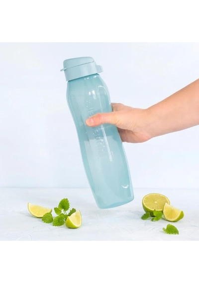 Tupperware Eco Şişe Slim 1 L Mavi Böğürtlen