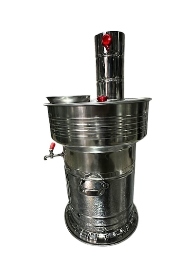 Odunlu Tek Musluklu Çelik Semaver 7 Lt -106