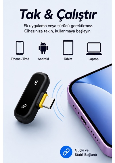 J77 Kablosuz Yaka Mikrofonu 2'li Şarj Kutulu Aı Gürültü Önleyici Type-c Alıcılı Vlog Röportaj Canlı Yayın Mikrofonu