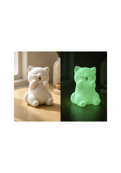 1 Adet Karanlıkta Parlayan Kedi Komik Figür