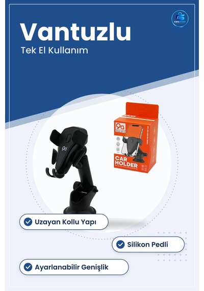 Araç İçi Telefon Tutucu Vantuzlu Uzayan Kollu Ayarlanabilir Geniş