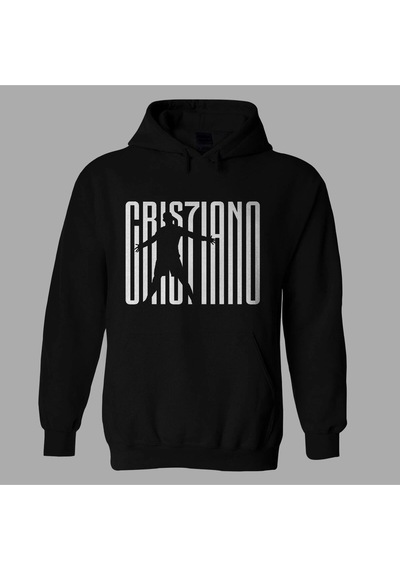 Startmore Cristiano Ronaldo Unisex Kapüşönlu Hoodie Siyah Siyah