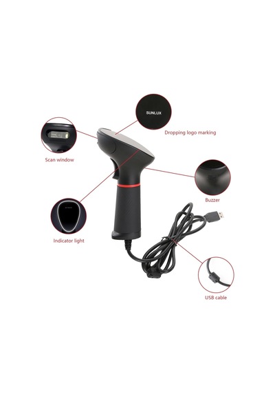 Sunlux Xl-3610, El Tipi, Cmos, Usb Kablolu, 2d Karekod, Barkod Okuyucu Ayaklı