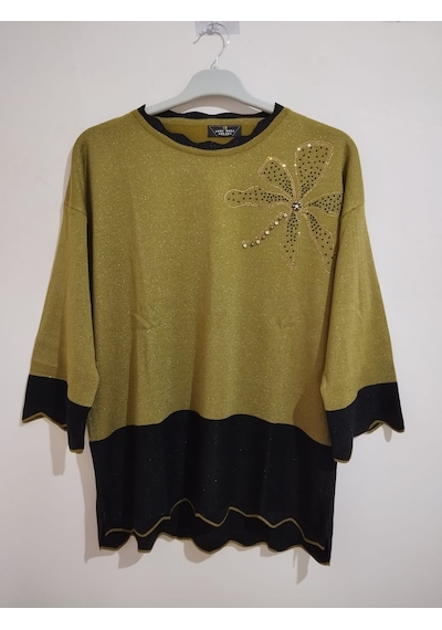 Anne Moda Ankara Üstün Kalite, Kaşmir-pamuk-viskoz Karışımlı Şık Kazak/bluz Sarı