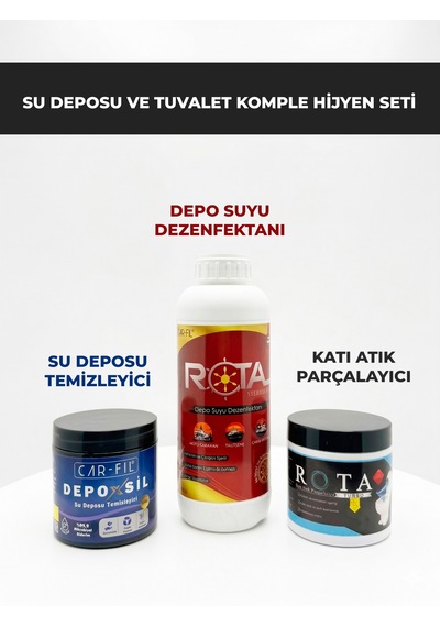 Car-fil Karavan & Tekne Su Deposu Temizleme Ve Tuvalet Hijyen Seti Ekonomik 3 Lü Paket