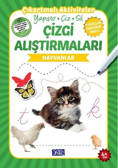 Parıltı Yayınları Çizgi Alıştırmaları Hayvanlar Okul Öncesi