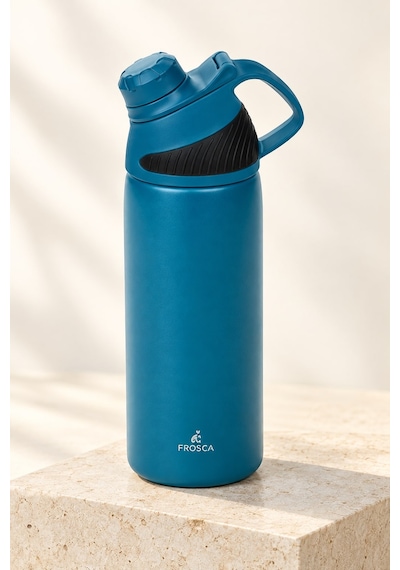 Frosca Kulplu Termos Matara 600ml Mavi