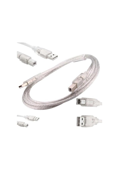 Electroon 1.5Mt Usb Yazıcı Kablosu Şeffaf