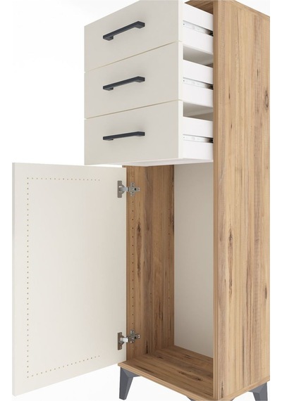 Arges Dolap 3 Çekmeceli Tek Kapaklı 44x30x134 Çam-aytaşı Çam Arges Dolap 3 Çekmeceli Tek Kapaklı 44x30x134 Çam-aytaşı Çam