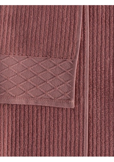 Cumba %100 Pamuk 3 Lü Havlu Takımı - 30x50, 50x90, 70x140 Kiremit