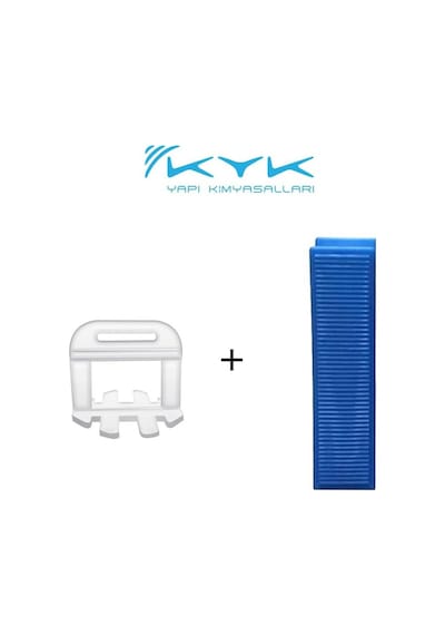 Kyk Seramik Tesviye Sistemi Seviye Tespit Kama 100 + Klips 2mm 200