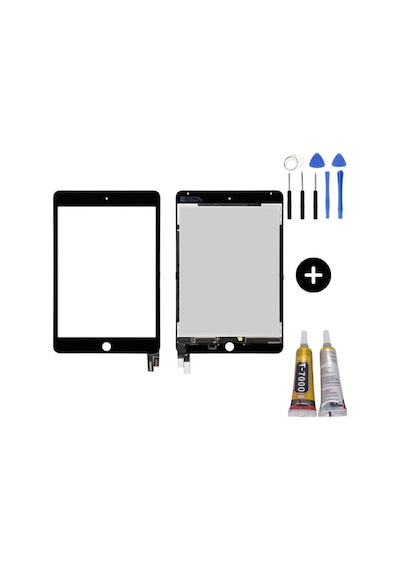 Apple Uyumlu iPad Mini 5 A2124-a2125-a2126-a2133 Lcd Dokunmatik Full Siyah + Montaj Seti