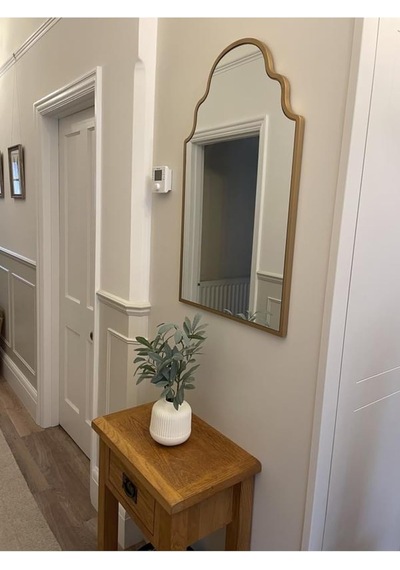 Tr Asimetrik Ayna/asimetrik Duvar Dekor Aynası/konsol Aynası/dekor Aynası Gold 50 X 80 Diğer