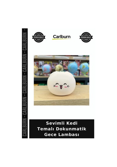 Sevimli Kedi Temalı Dokunmatik Gece Lambası Oda Aksesuarı Ev Dekorasyonu Modern Aydınlatma