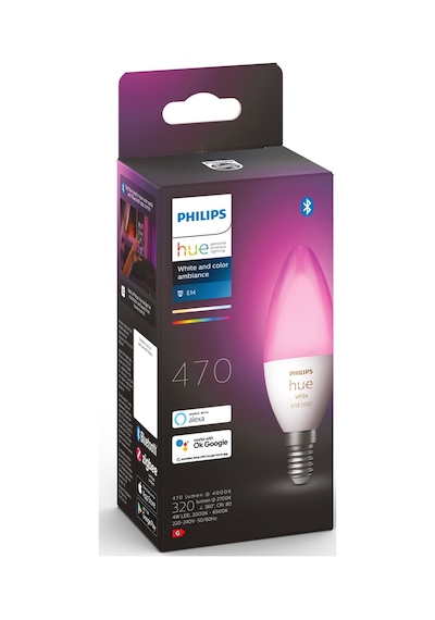 Philips HueWCA 5.3W E14 Renkli Akıllı Ampul B39
