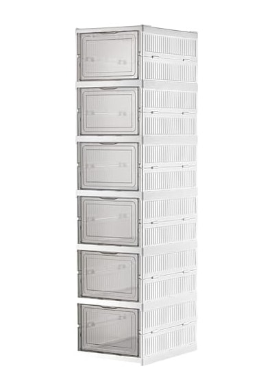 Coverest 6 Katlı Katlanabilir Organizer, Çok Amaçlı Ayakkabılık, Taşınabilir Portatif, 25.5 X 34.5 X 105 Cm Beyaz Açık Ceviz Coverest 6 Katlı Katlanabilir Organizer, Çok Amaçlı Ayakkabılık, Taşınabilir Portatif, 25.5 X 34.5 X 105 Cm Beyaz Açık Ceviz