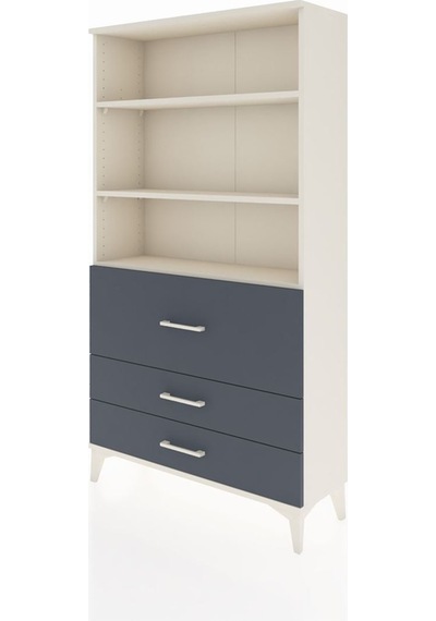 Arges Dolap 3 Raflı 3 Çekmeceli 88x30x163 Aytaşı-antrasit Aytaşı