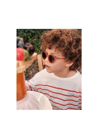 Olivio&co Classic Oval Çocuk Güneş Gözlüğü - Fig Pink Açık Gri