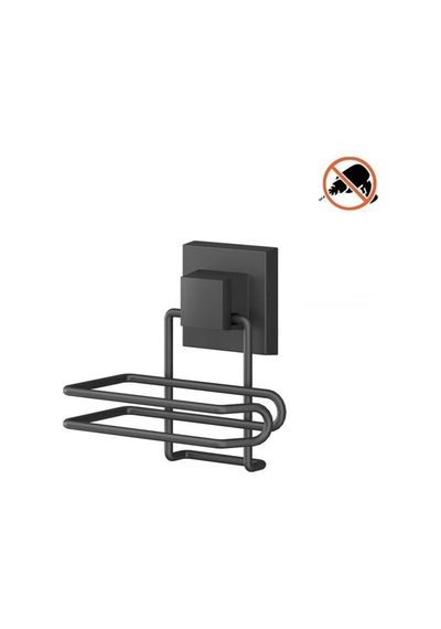 Tekno Tel Ef-271 Siyah Tuvalet Kağıtlık Yapışkanlı/vidalı Deliksiz Metal Wc Kağıt Tutucu Siyah