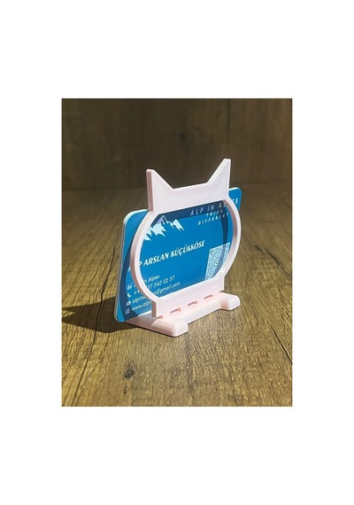 Kedi Temalı Kartvizitlik - Vetpati Toz Pembe