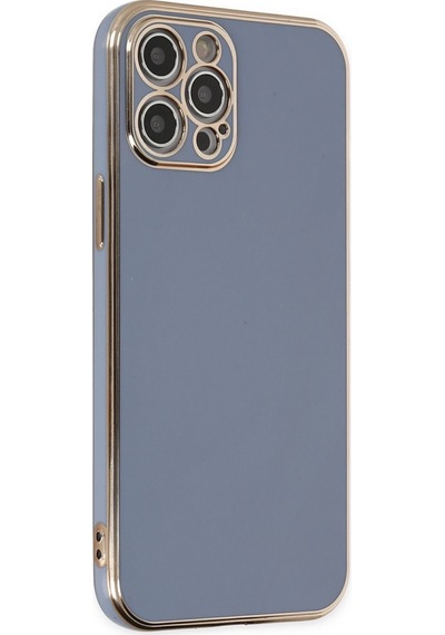 Ilkeshop Newface Apple iPhone Uyumlu 12 Pro Kılıf Volet Silikon - Mavi
