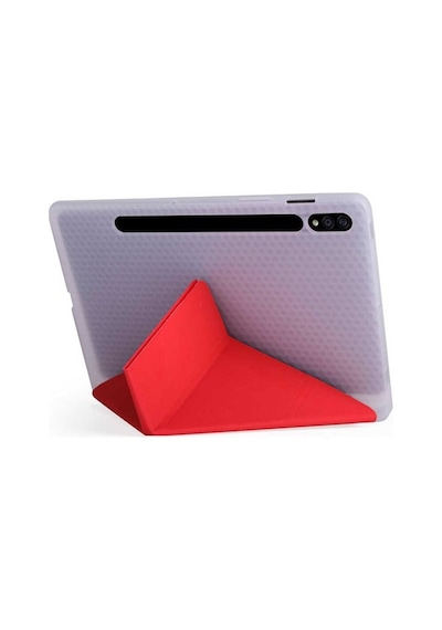 Samsung Uyumlu Galaxy Tab S7 T870 T875 T877 Kılıf Kalem Bölmeli Trifoldi