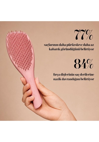 Complete Carebrush Fine Saç Bakım Fırçası Düz Ve Dalgalı Saçlar İçin Düğümleri Nazikçe Açar, Saç Derisine Masaj Yapar Pembe