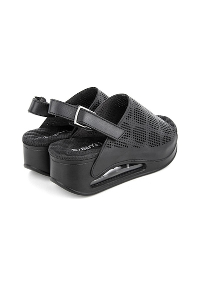 Muya Jambe Anatomik Air Max Tabanlı Topuk Dikeni Kadın Sandalet Siyah