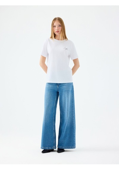 LOFT Regular Fit Kadın Tshirt K.kol Lf2039163 Q1.v1 Beyaz