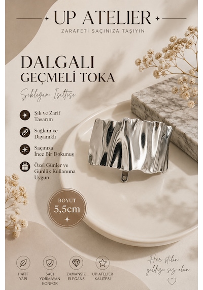 Trend Çelik Dalgalı Model Toka Gümüş