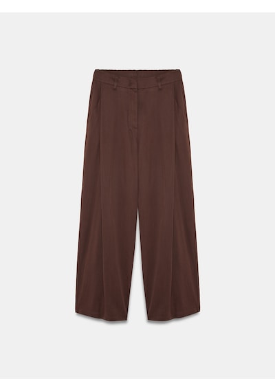Dilvin 72698 Pileli Dökümlü Pantolon-kahve