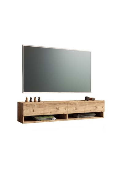 Aven Tv Ünitesi Tv Sehpası Raflı Kapaklı 140cm Çam Ave11-a Atlantik Çam