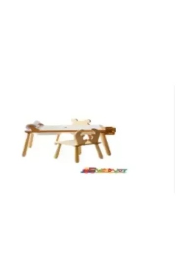 Wood&joy Rulo Aparatlı Duyusal Etkinlik Masası + 2 Sandalye