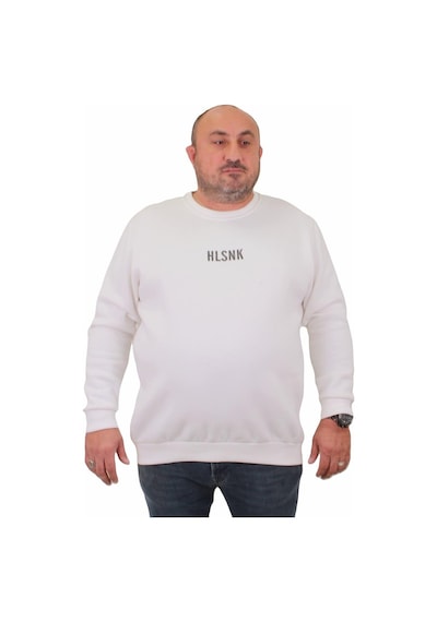 Moc Grande Mocgrande Erkek Büyük Beden Sıfır Yaka Sweat Hlsnk 23204 Ekru